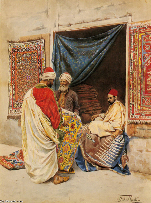 Un Marchand De Tapis — Giulio Rosati