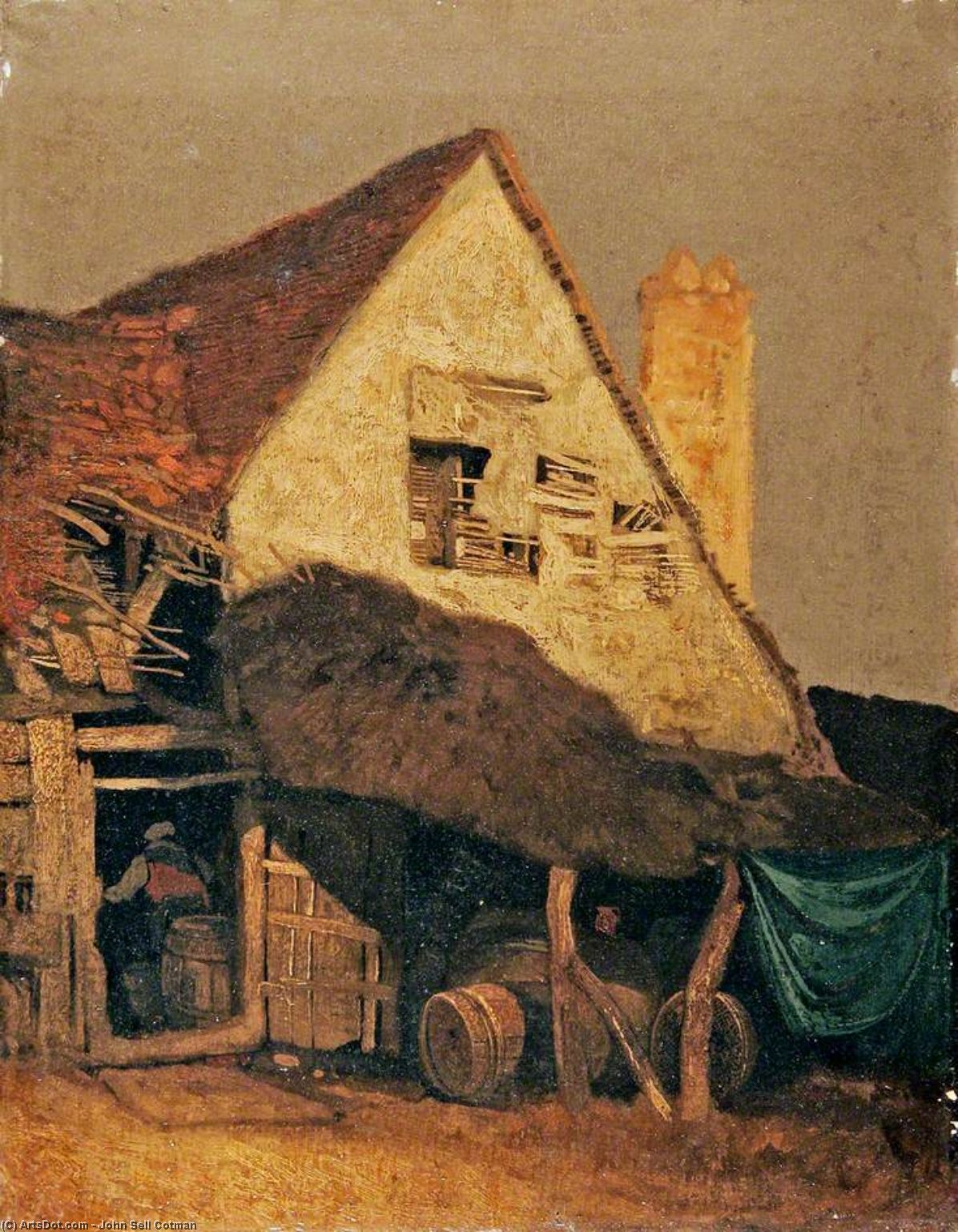 Gable End Of Old Houses, St Albans — John Sell Cotman