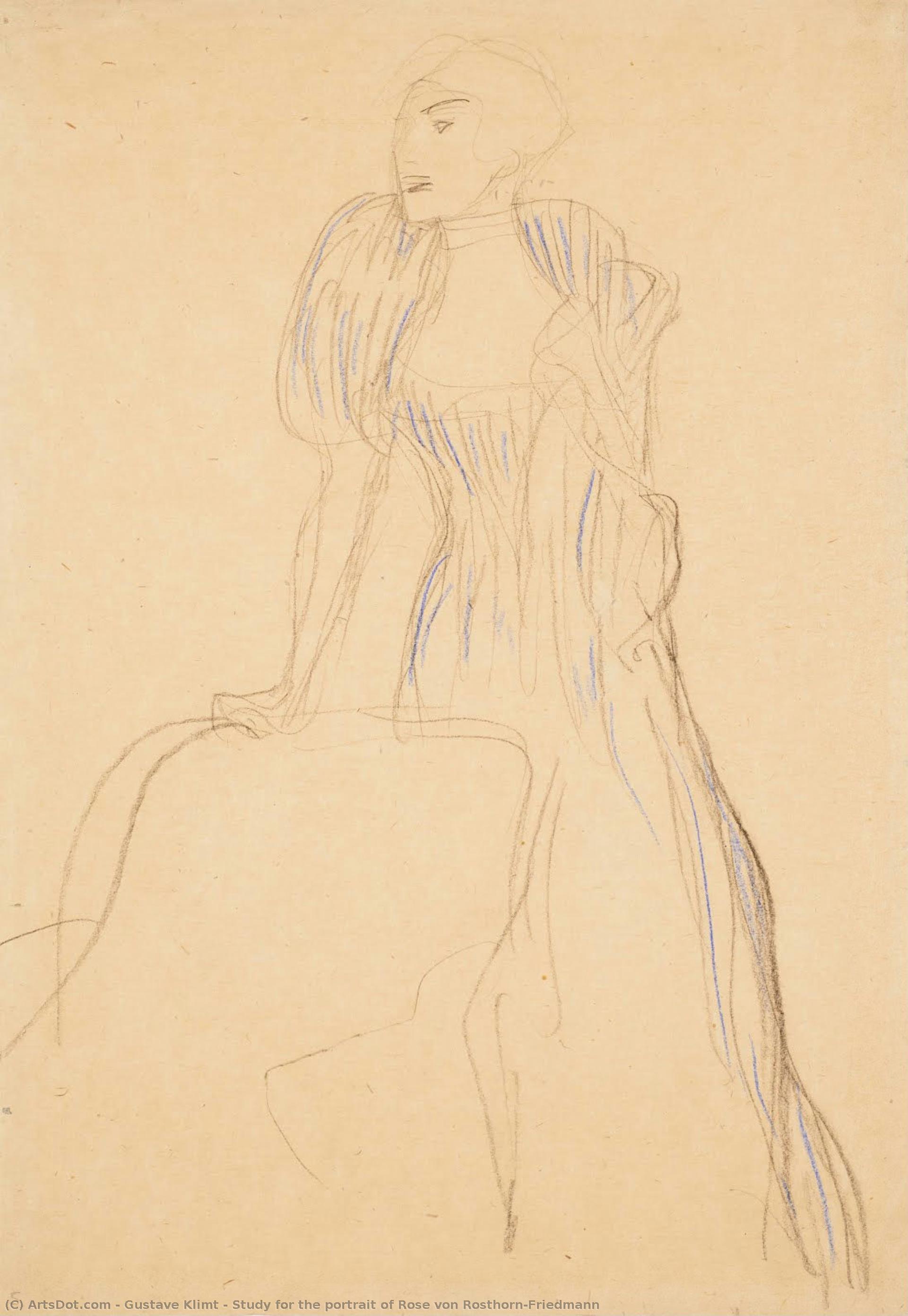 Study For The Portrait Of Rose Von Rosthorn-friedmann — Gustav Klimt