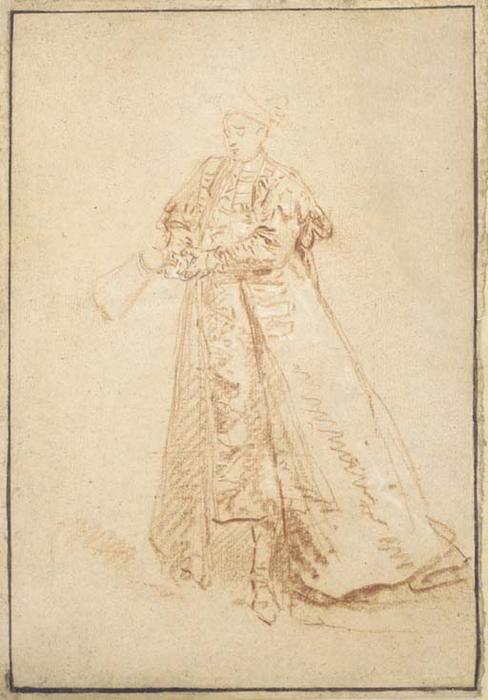 A Man In Oriental Costume Wearing A Turban — Nicolas Lancret