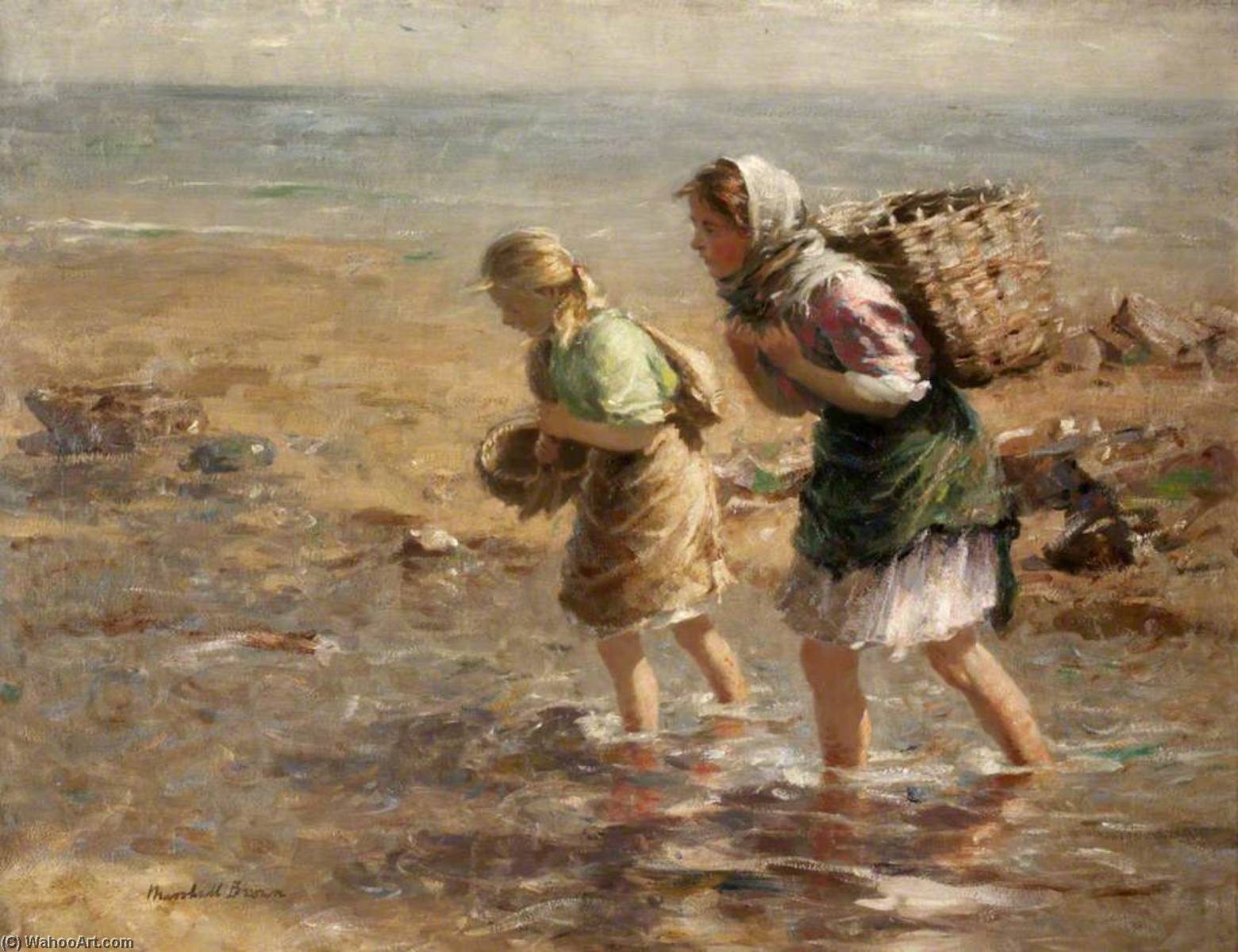 The Young Mussel Gatherers — William Marshall Brown