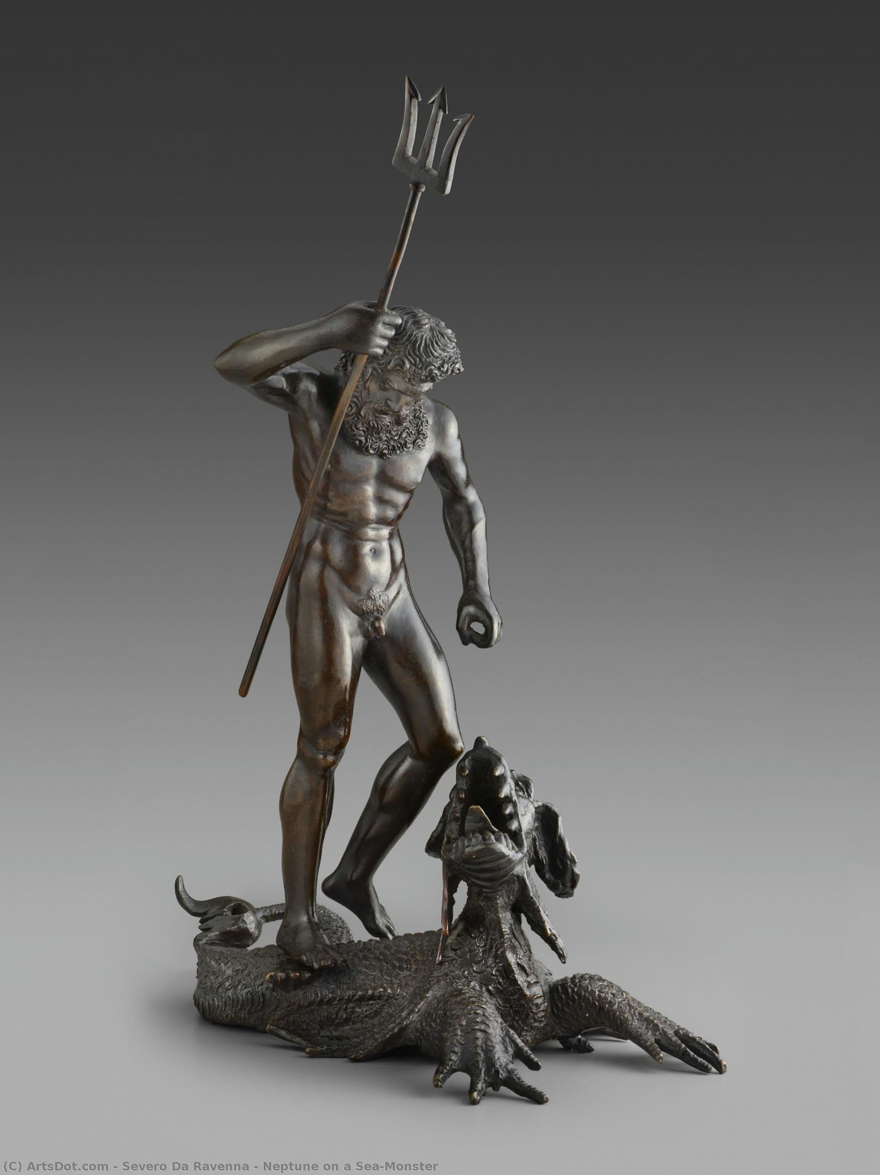 Neptune On A Sea-monster — Severo Da Ravenna