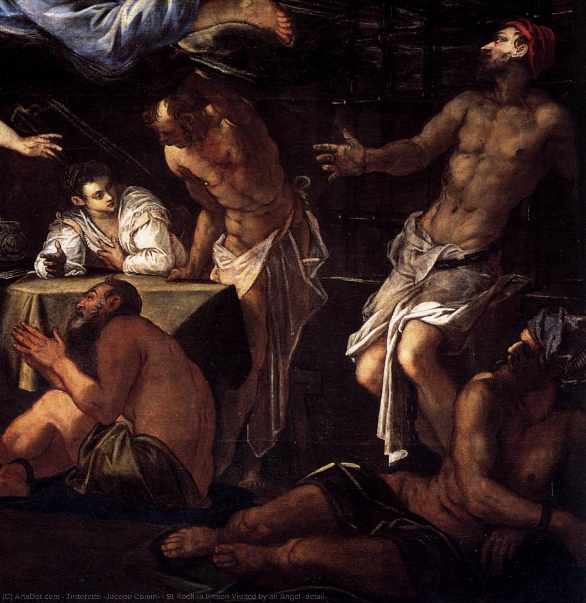 St Roch In Prison Visited By An Angel (detail) — Jacopo Tintoretto