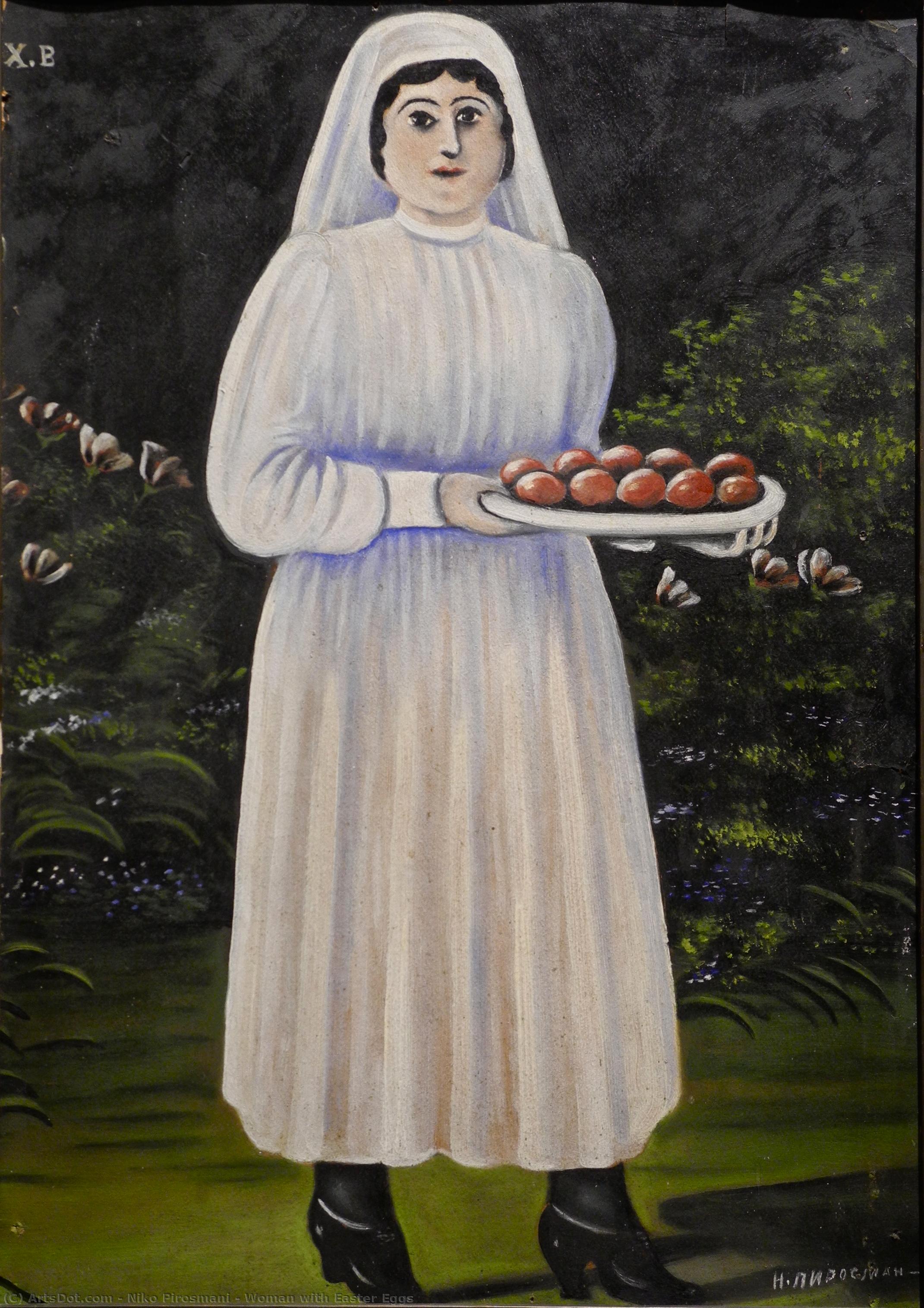 Woman With Easter Eggs — Niko Pirosmani