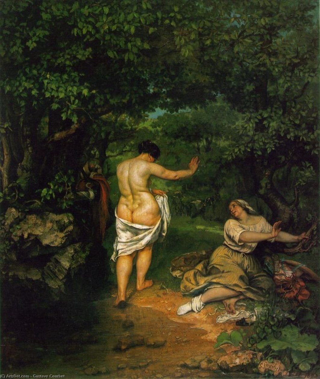 Le Bagnanti — Gustave Courbet