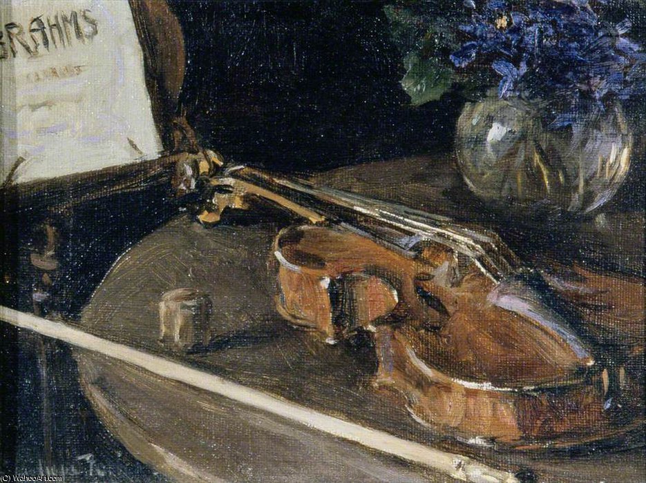 Study Of Violin And Bow — Elizabeth Adela Stanhope Forbes