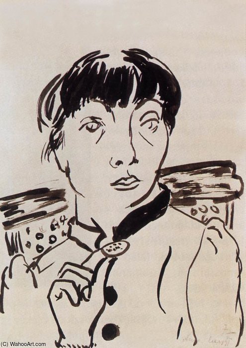 Self-portrait With A Brooch — Margit Anna