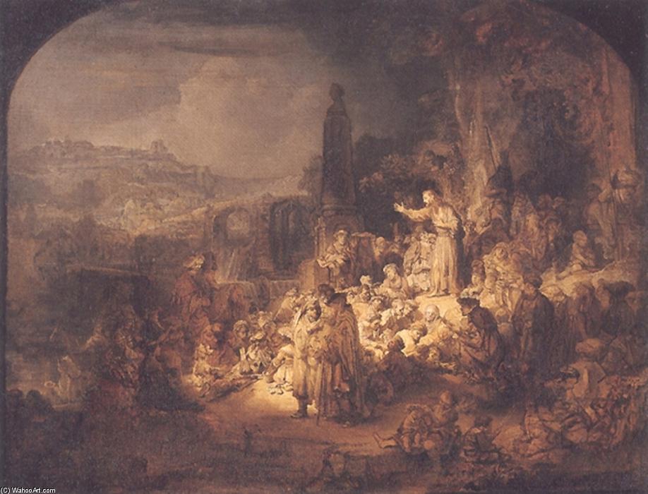 John The Baptist Preaching — Rembrandt Van Rijn