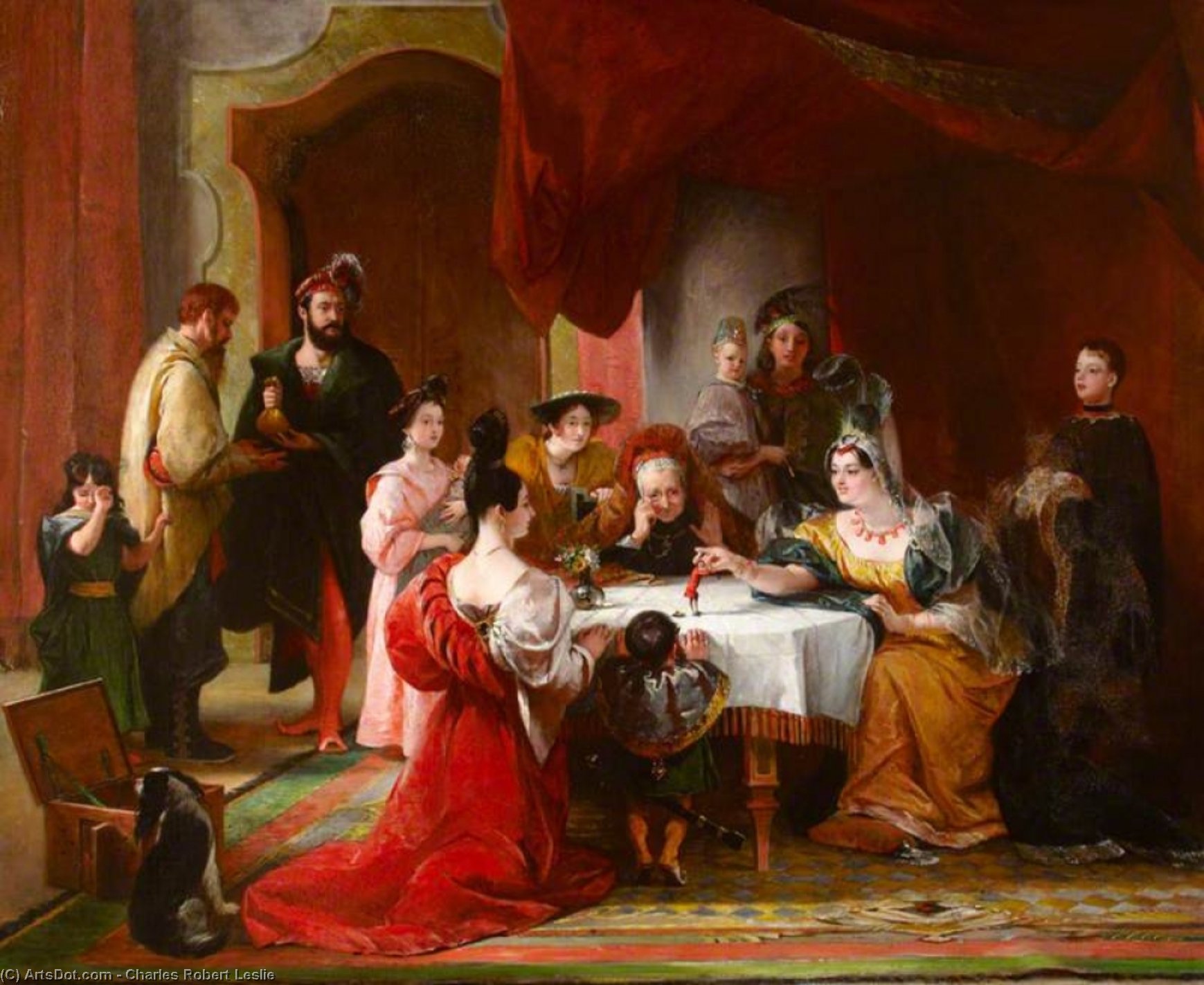 Gulliver Presented To The Queen Of Brobdignag — Charles Robert Leslie