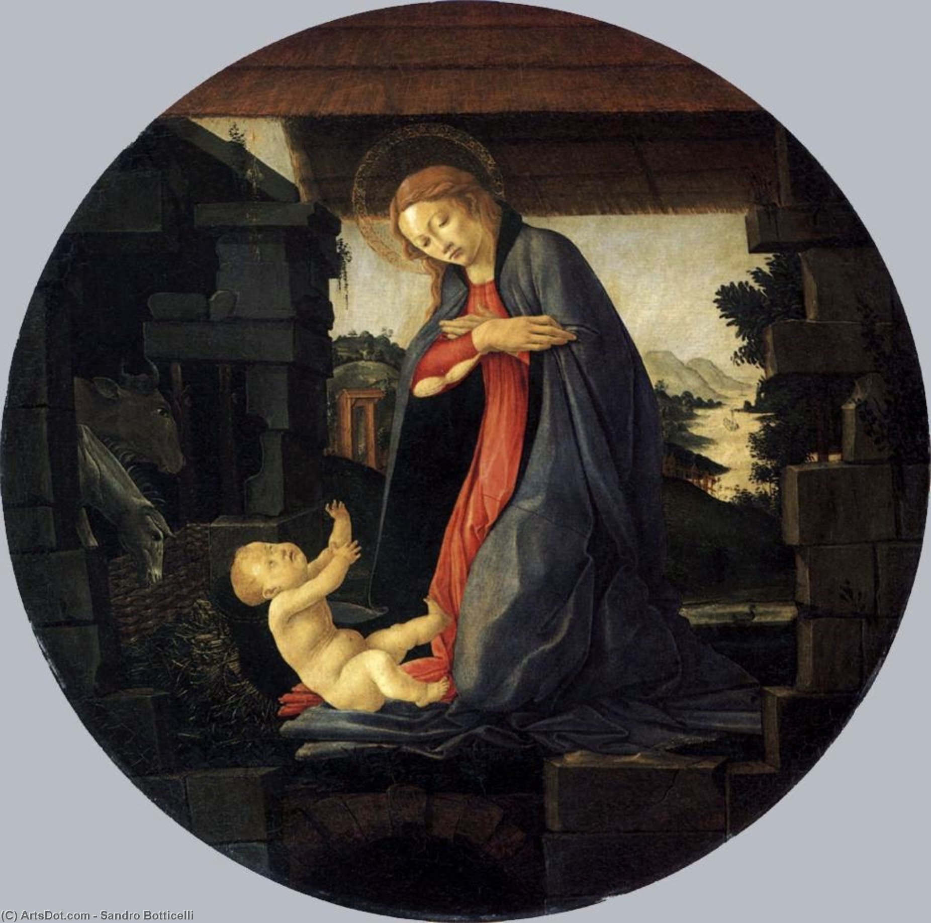 The Virgin Adoring The Child — Sandro Botticelli