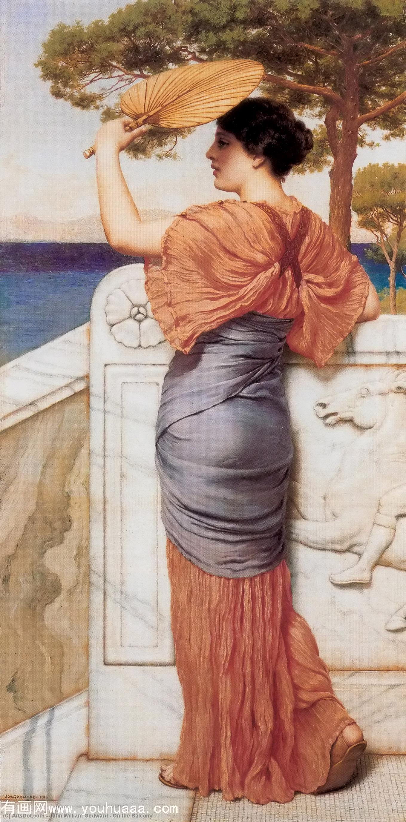 On The Balcony — R.b.a John William Godward