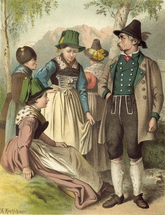 German Costume Bayern Lachenau — Albert Kretschmer