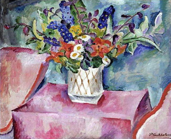 Still Life. Flowers In Pink. — Pyotr Konchalovsky