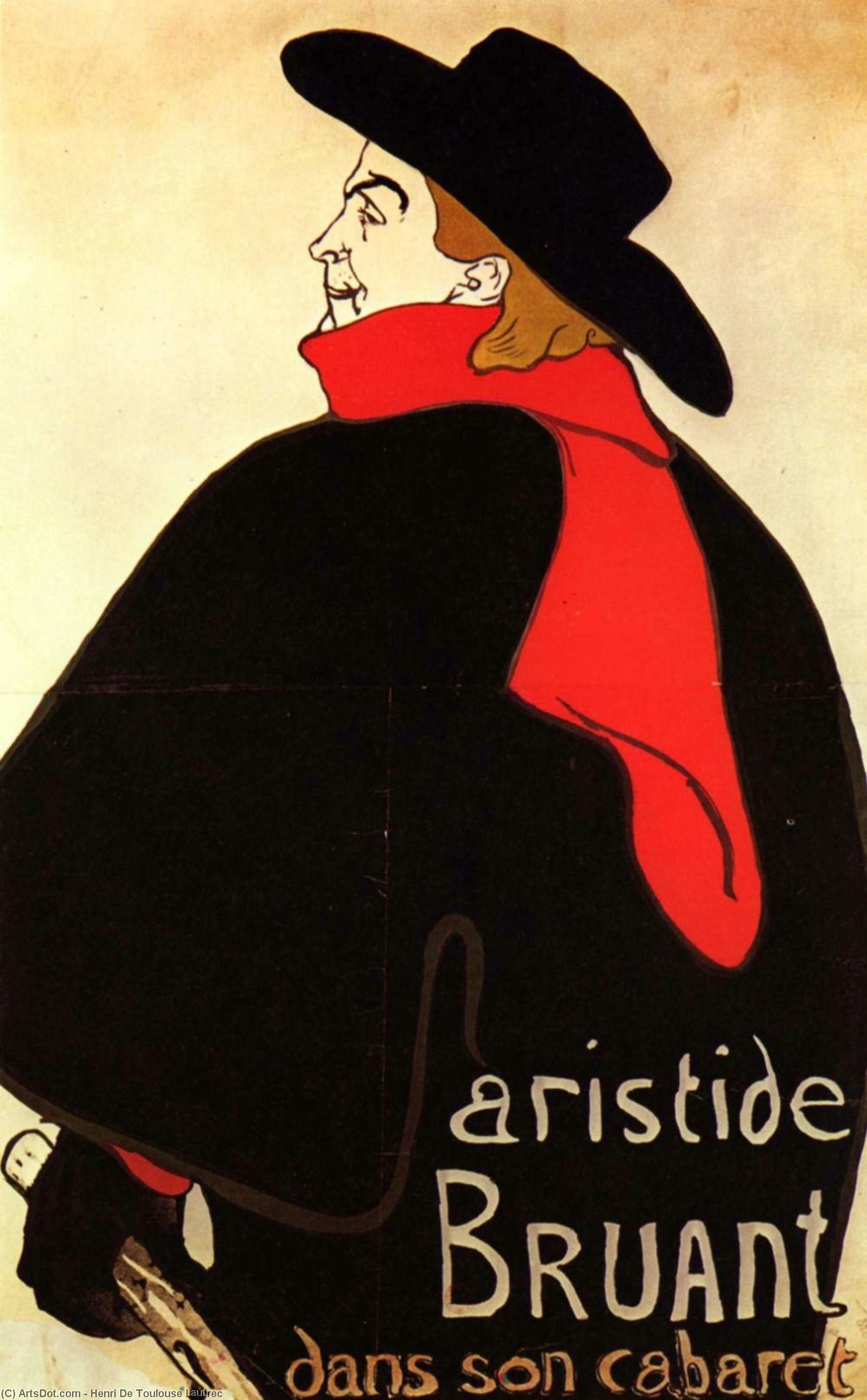 Aristide Bruant In His Cabaret — Henri De Toulouse-lautrec