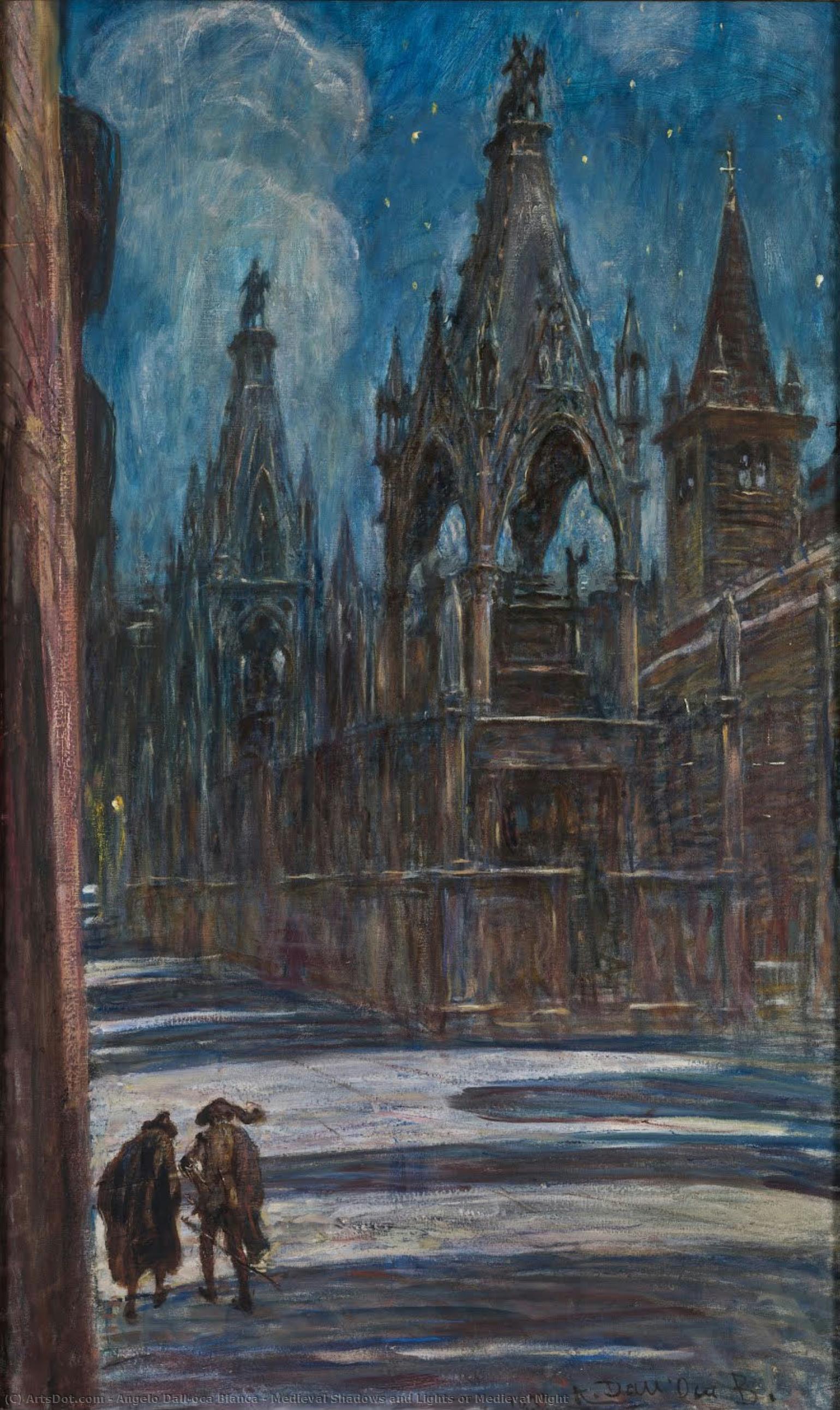 Medieval Shadows And Lights Or Medieval Night — Angelo Dall'oca Bianca
