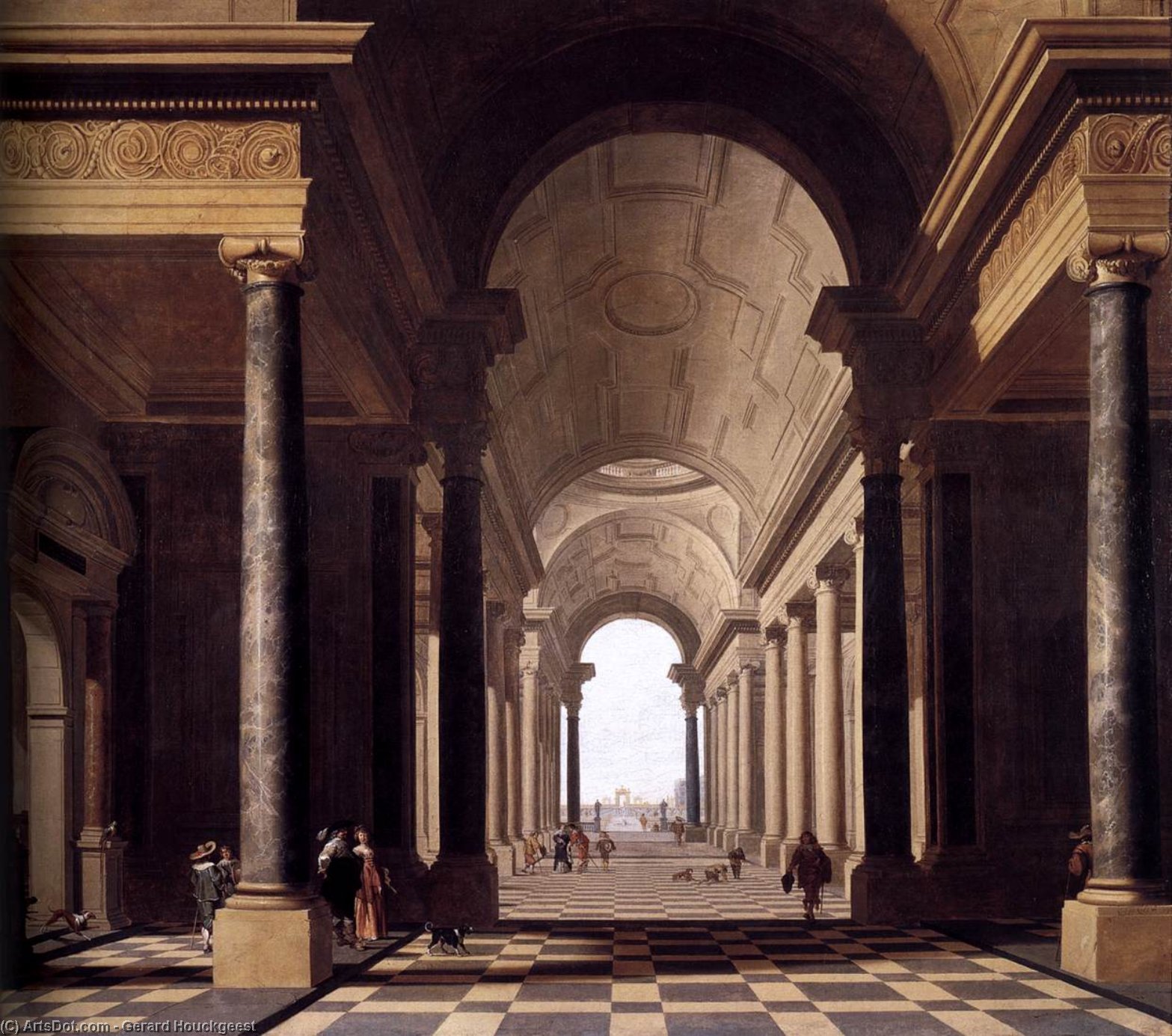 View Through An Arcade — Gerard Houckgeest