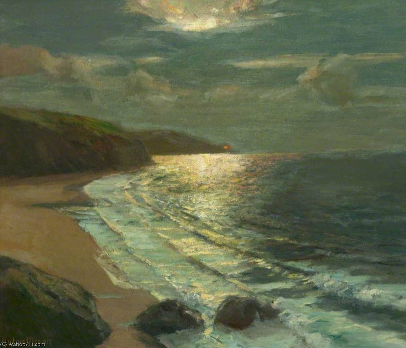 Moonlight On The Coast — Albert Julius Olsson
