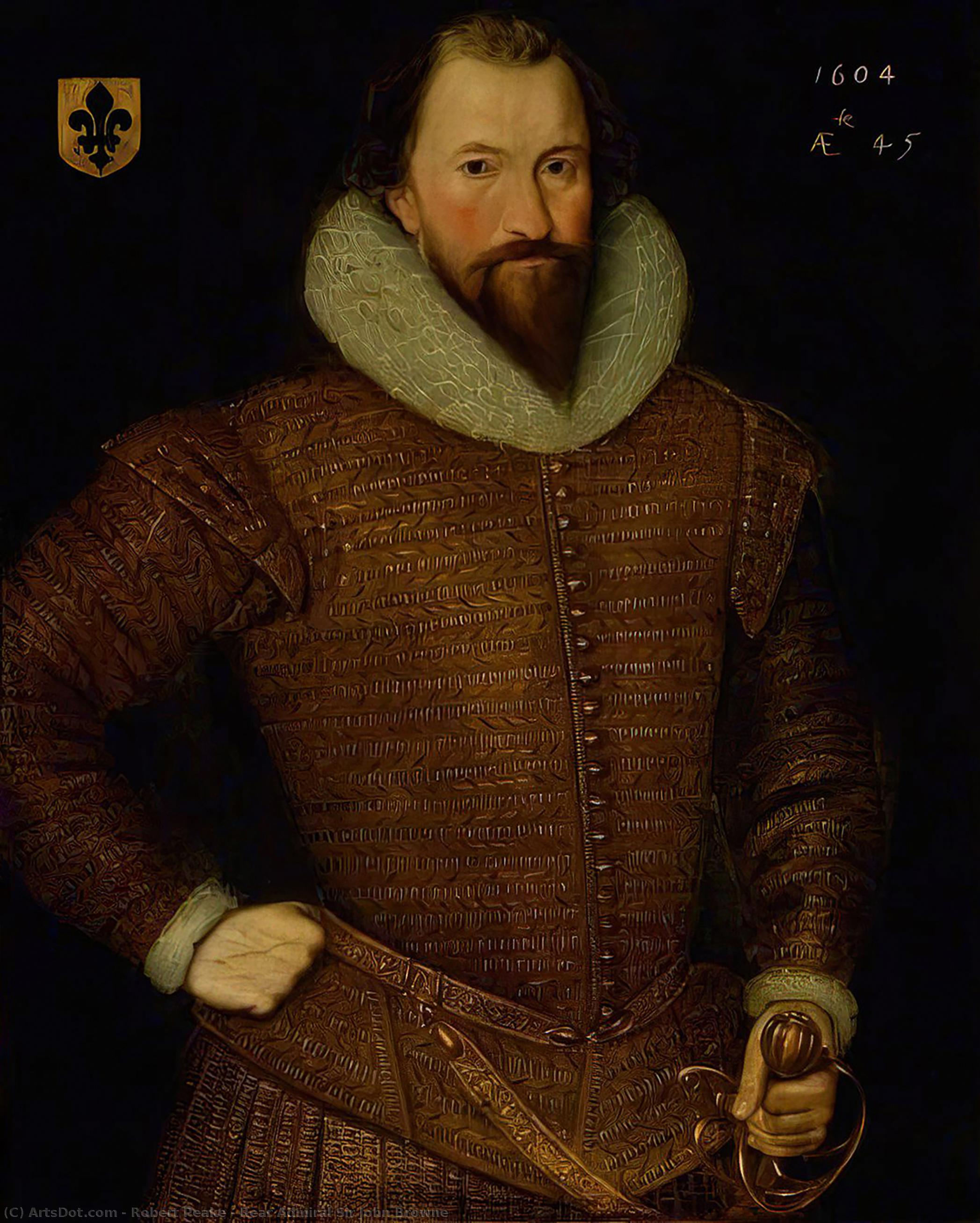 Rear Admiral Sir John Browne — Robert Peake The Elder