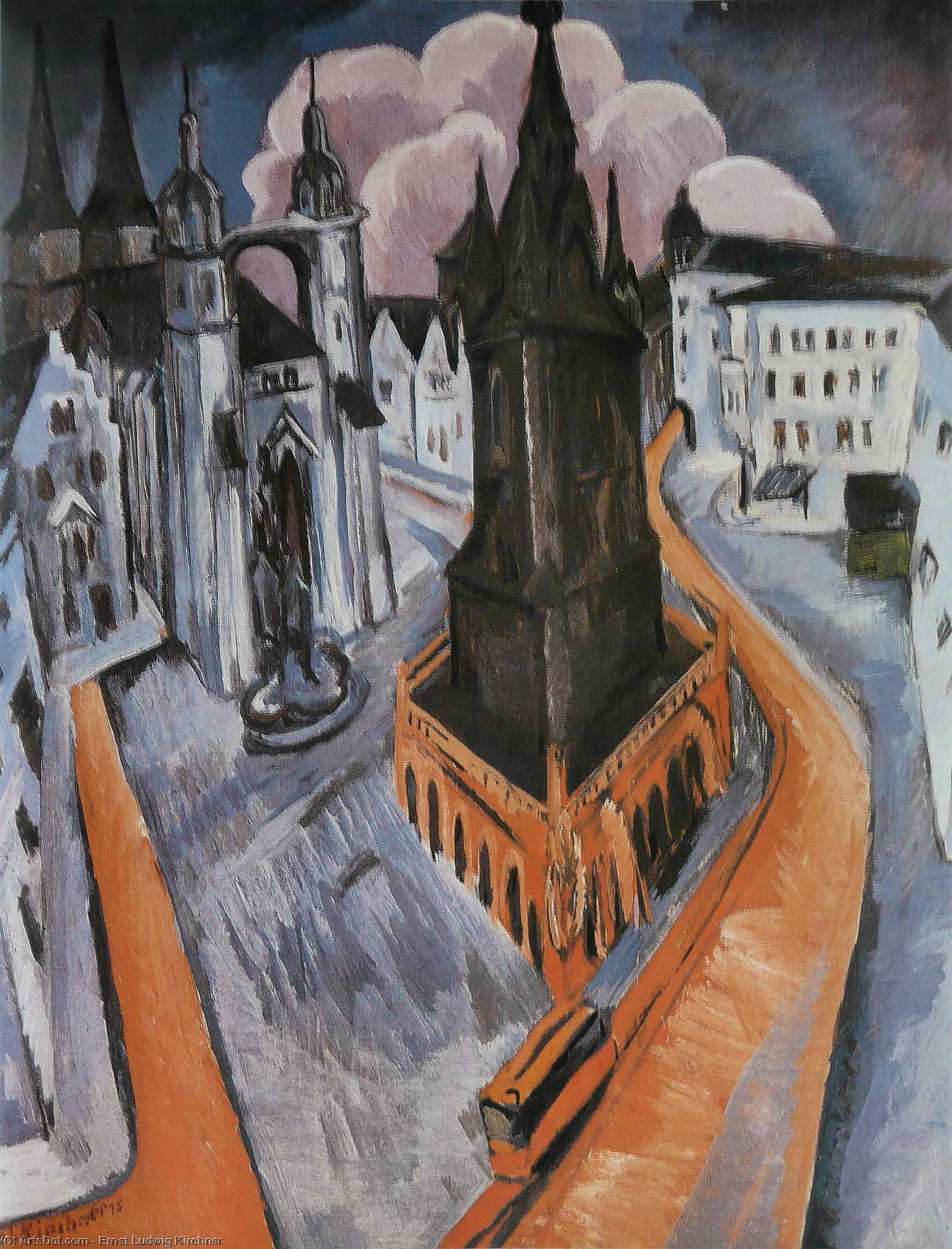 The Red Tower In Halle — Ernst Ludwig Kirchner