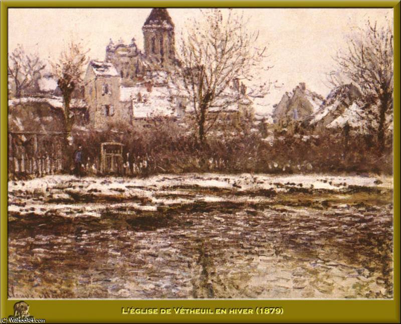 Leglise De Vetheuil En Hiver — Claude Monet