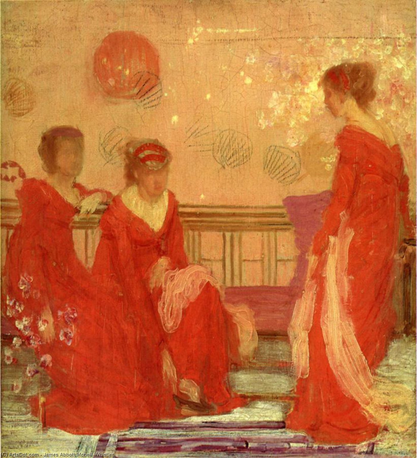 Harmony In Flesh Colour And Red — James Abbott Mcneill Whistler