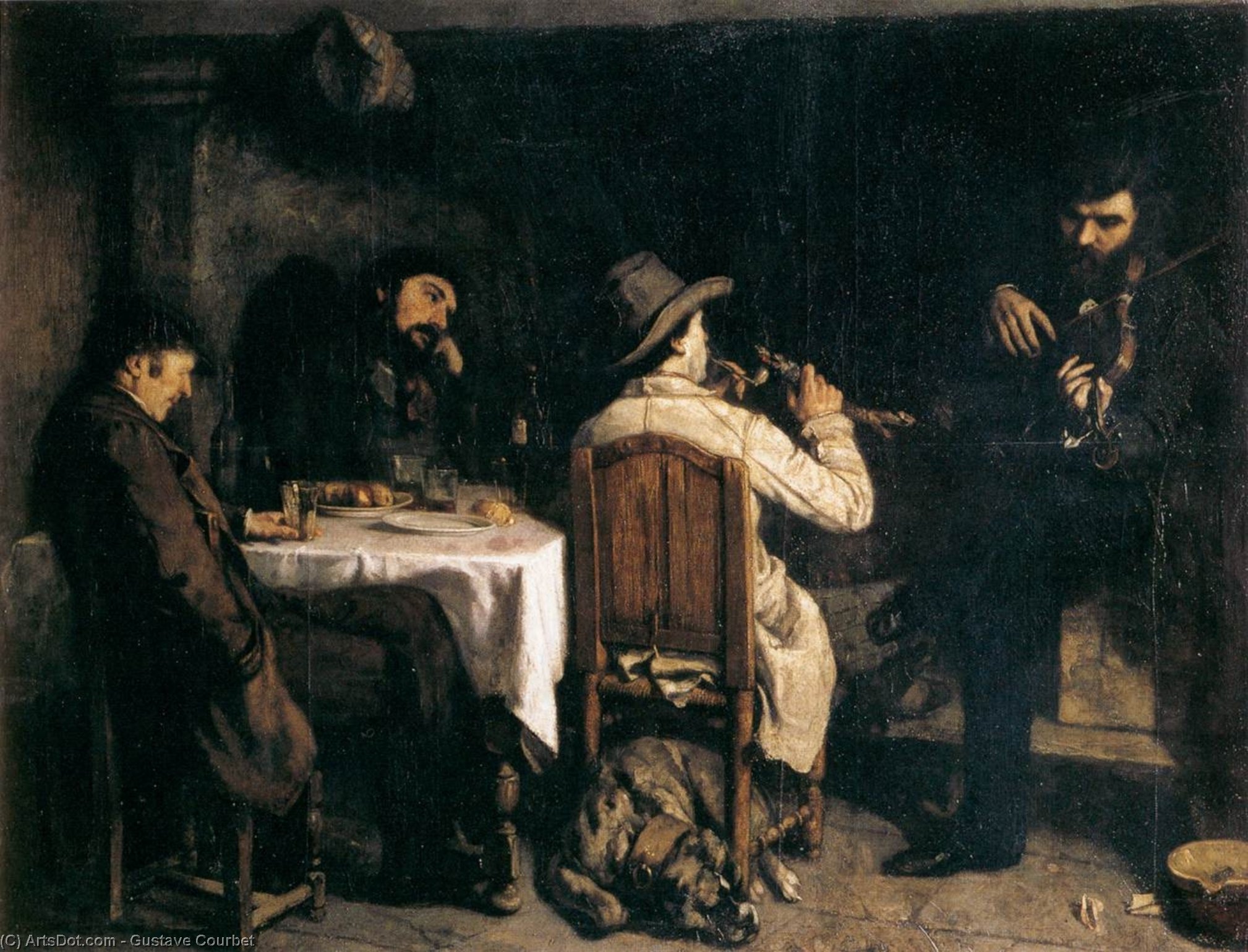 After Dinner At Ornans — Gustave Courbet