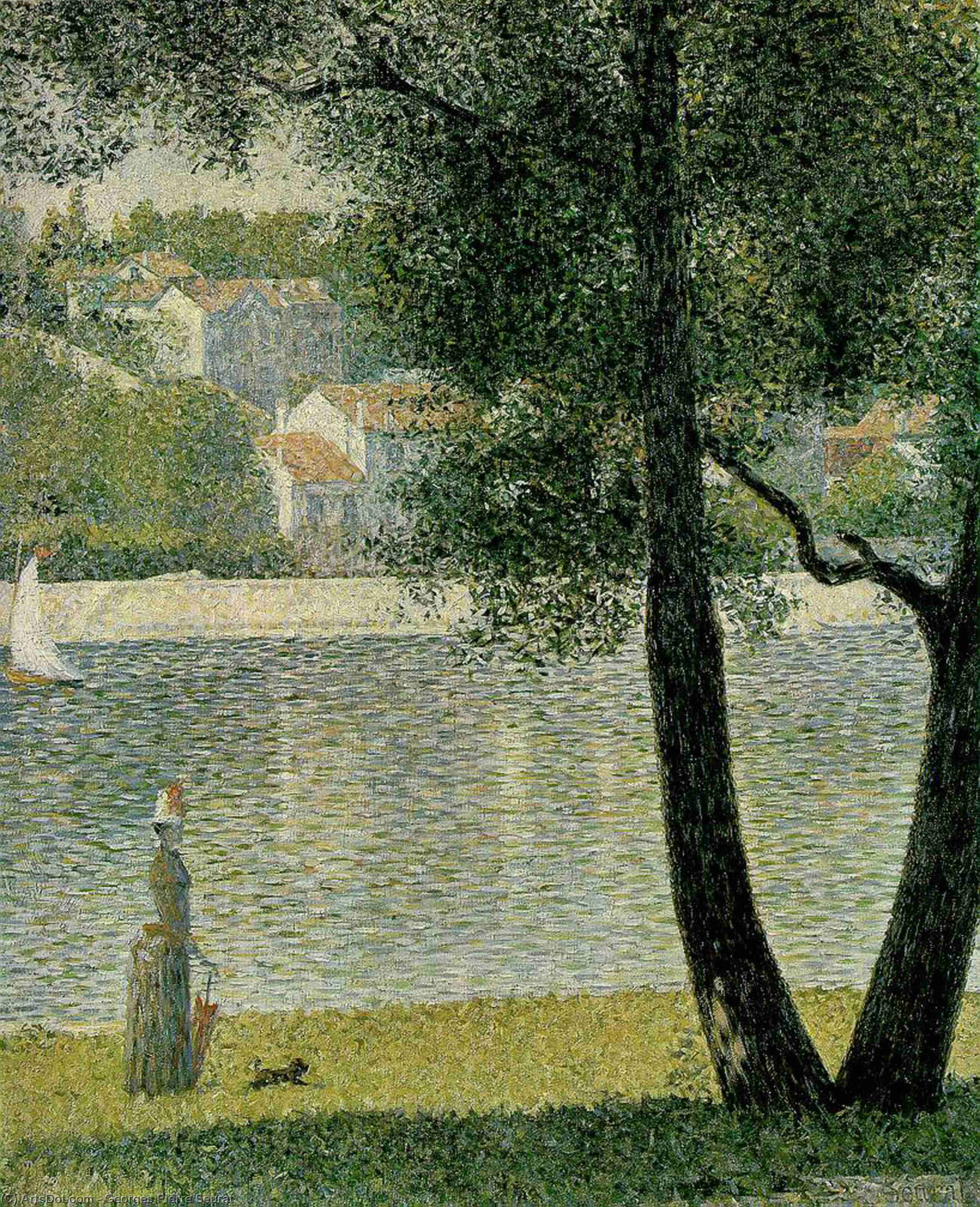 The Seine At Courbevoie — Georges Seurat