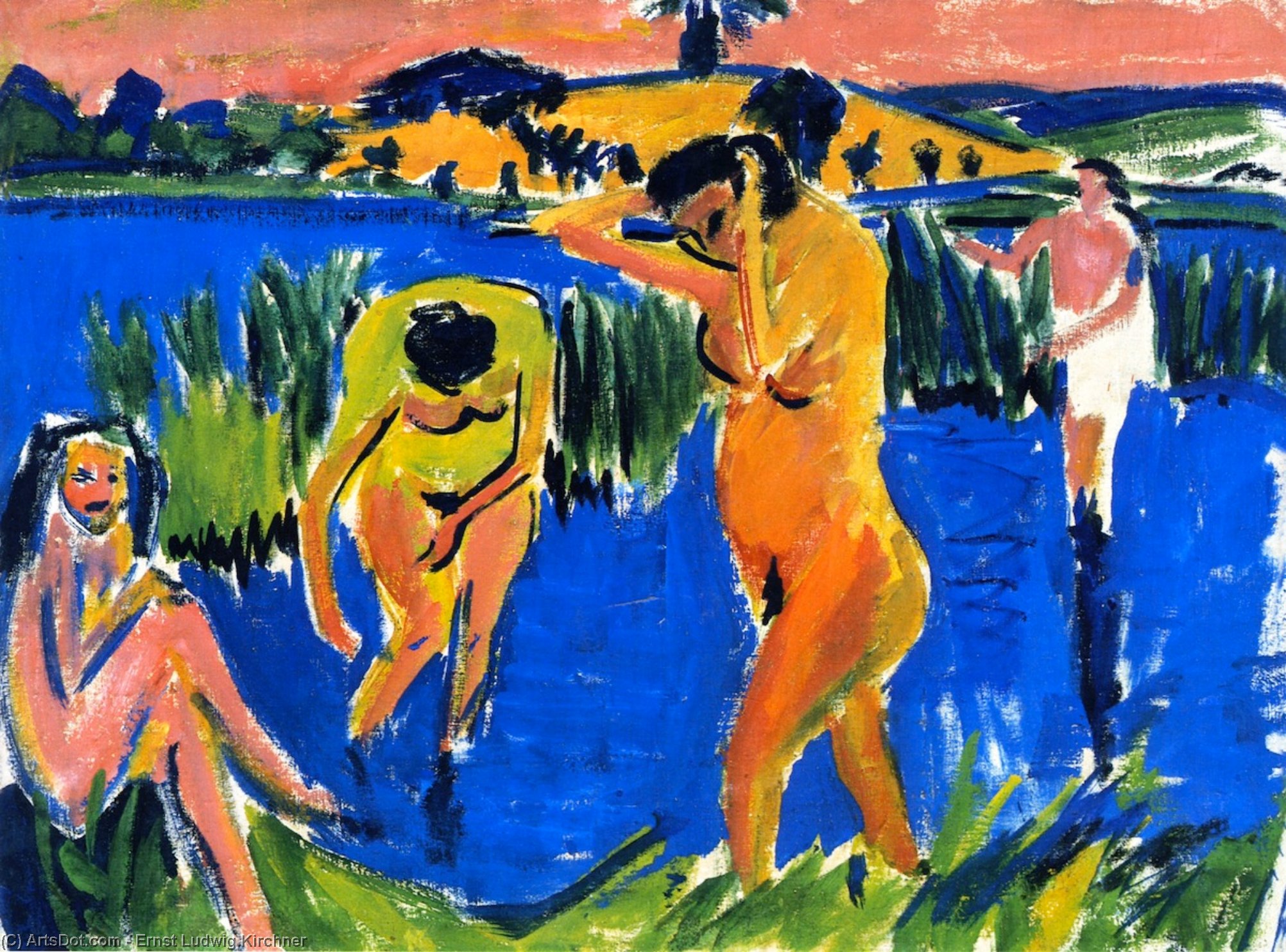 Vier Badende — Ernst Ludwig Kirchner
