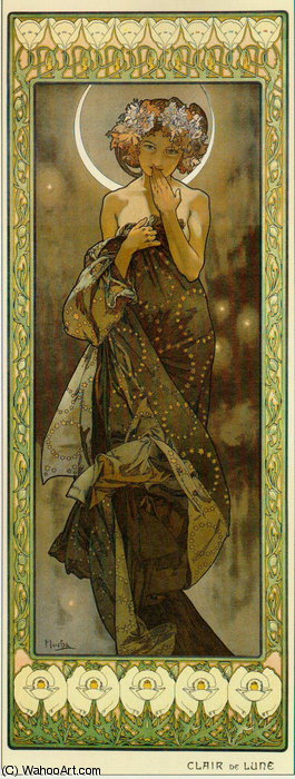 Moon — Alphonse Mucha