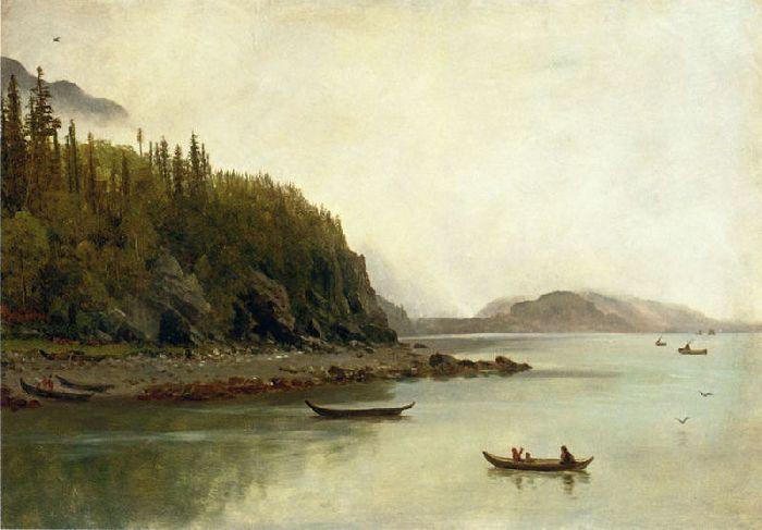 Indians Fishing — Albert Bierstadt