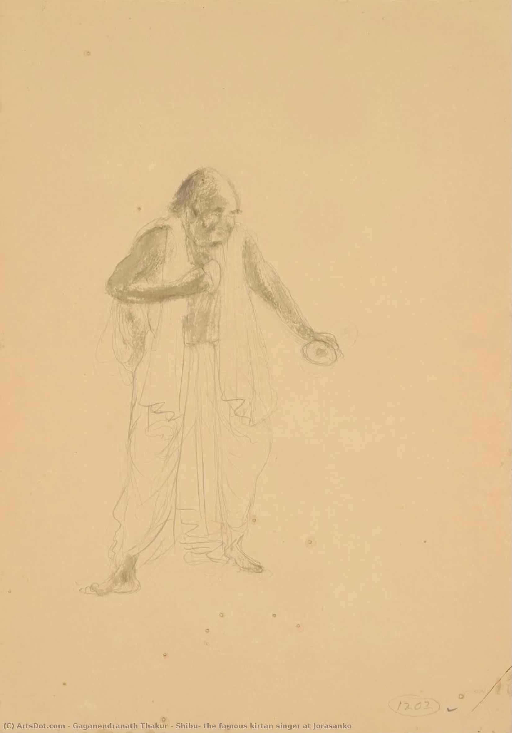 Shibu, The Famous Kirtan Singer At Jorasanko — Gaganendranath Thakur