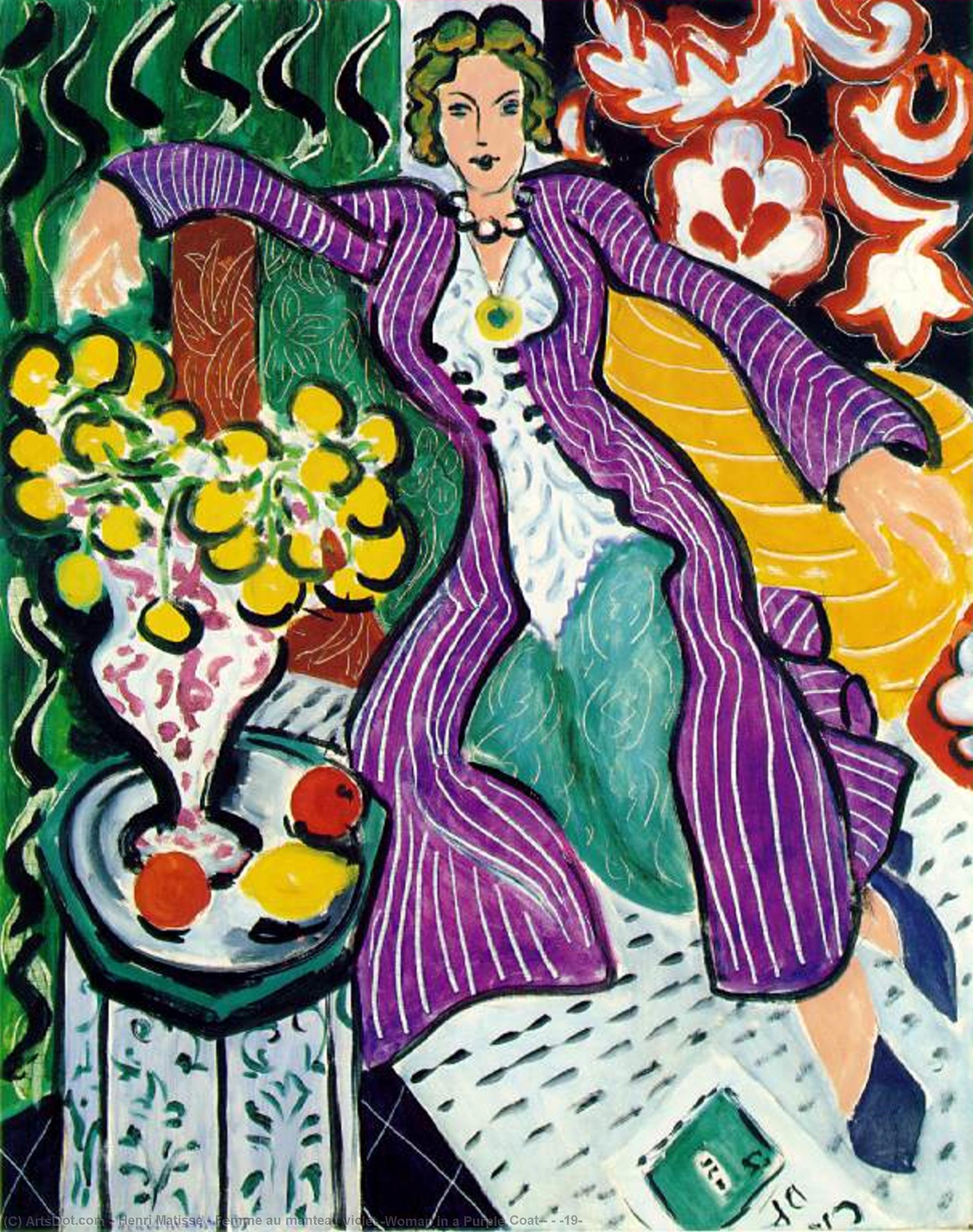 Femme Au Manteau Violet (woman In A Purple Coat), - (19) — Henri Matisse