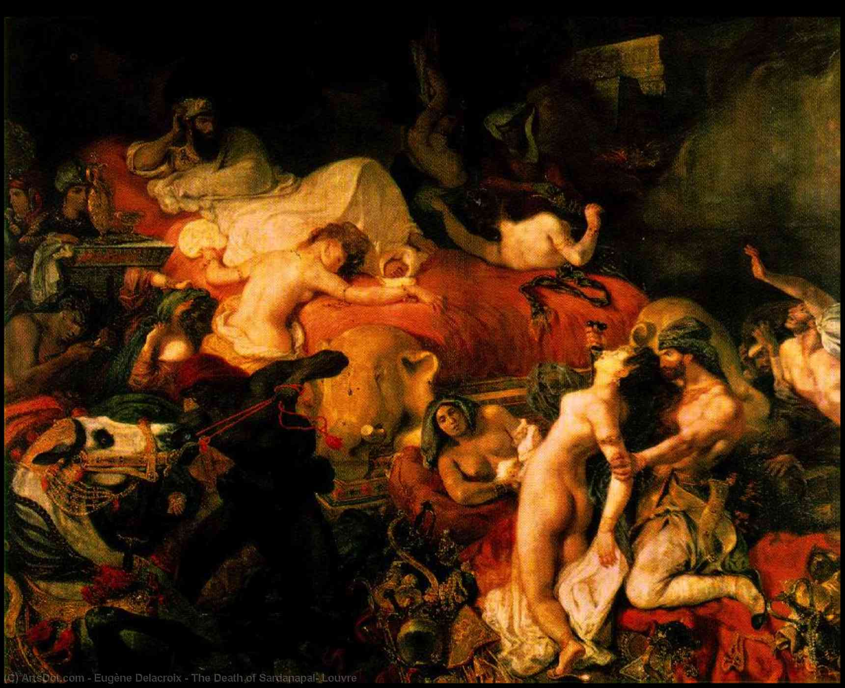 The Death Of Sardanapal, Louvre — Eugène Delacroix