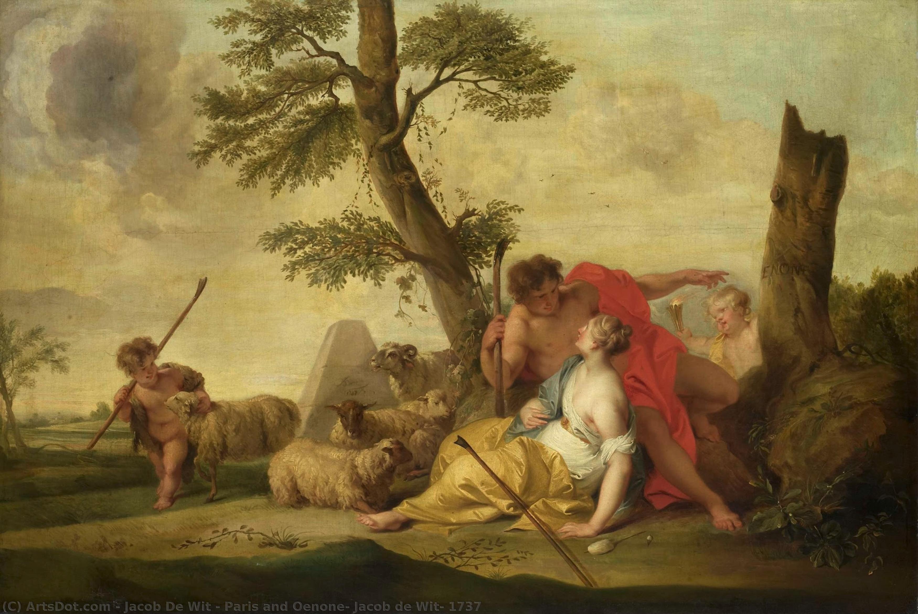 Paris And Oenone, Jacob De Wit, 1737 — Jakob De Vit