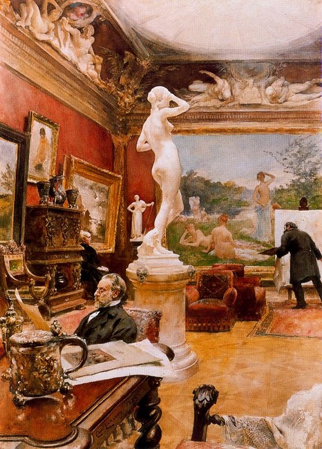 Interior Of The Fürstenberg Gallery In Göteborg — Carl Larsson