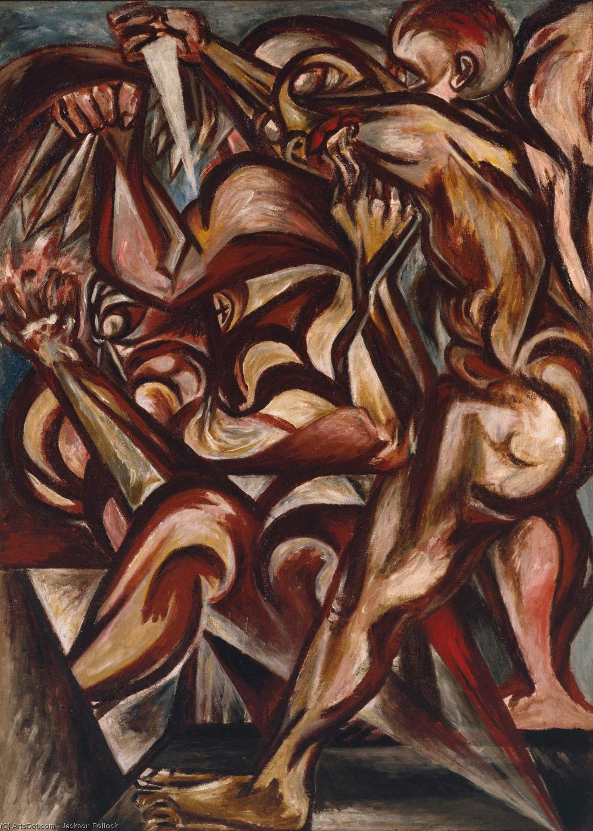 Sin Título (hombre Desnudo Con Cuchillo) — Paul Jackson Pollock