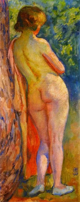 Standing Nude From The Back — Theo Van Rysselberghe