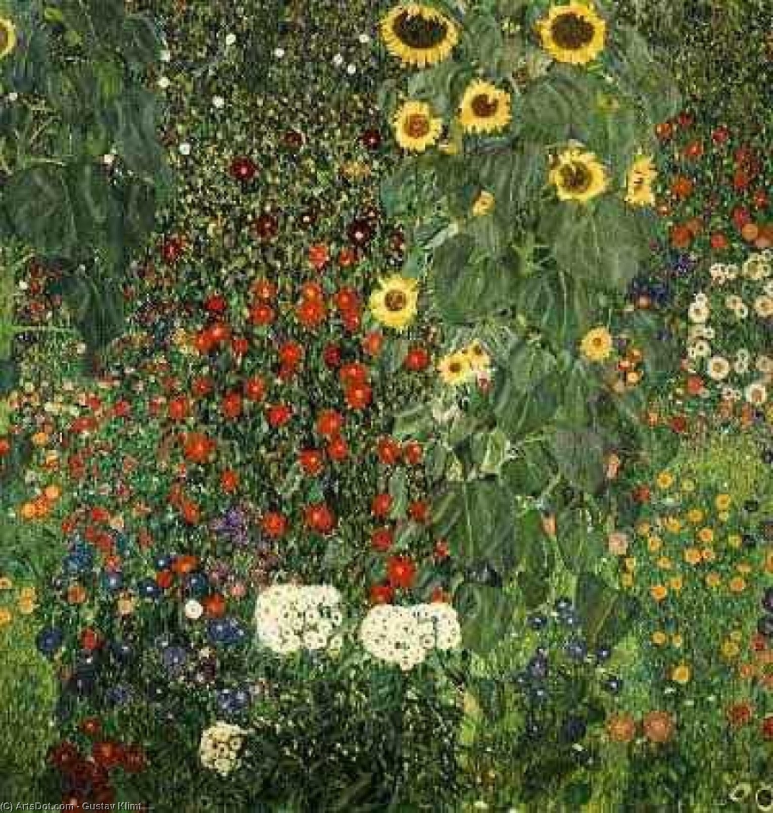Farmergarden With Sunflower, 1905-06 - Vienna, Osterreichische Museum Für Angewandte Kunst — Gustav Klimt