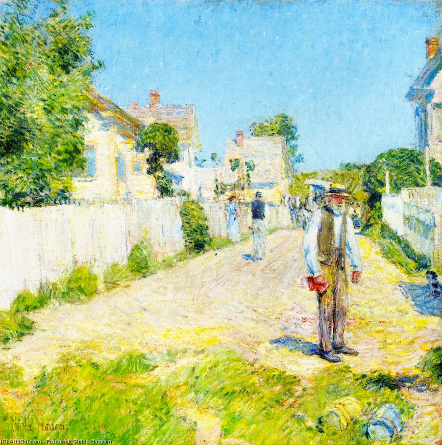 Street In Gloucester — Frederick Childe Hassam