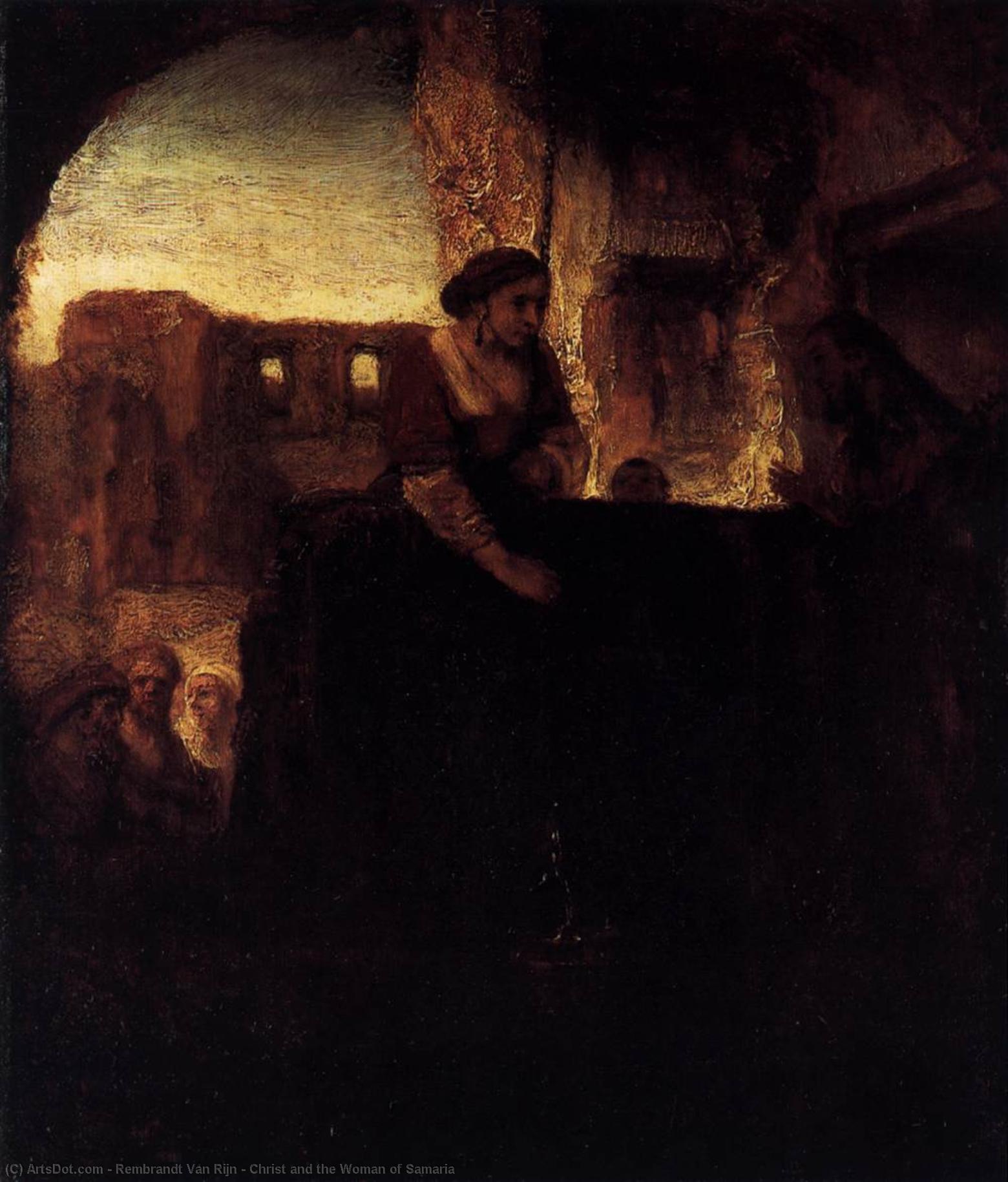 Christ And The Woman Of Samaria — Rembrandt Van Rijn