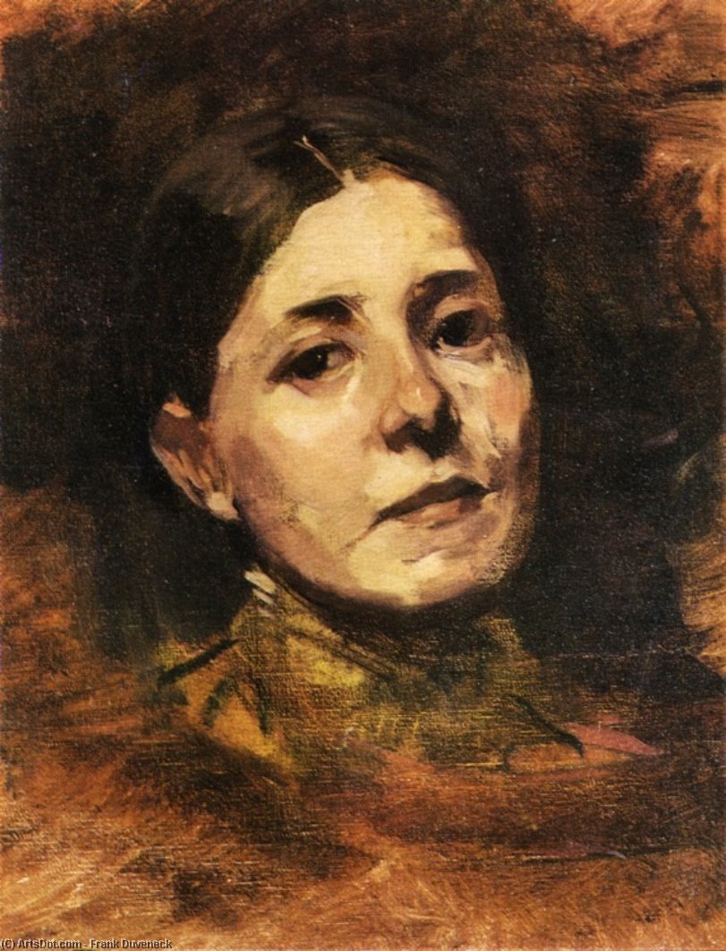 Portrait Sketch Of Elizabeth Boott — Frank Duveneck