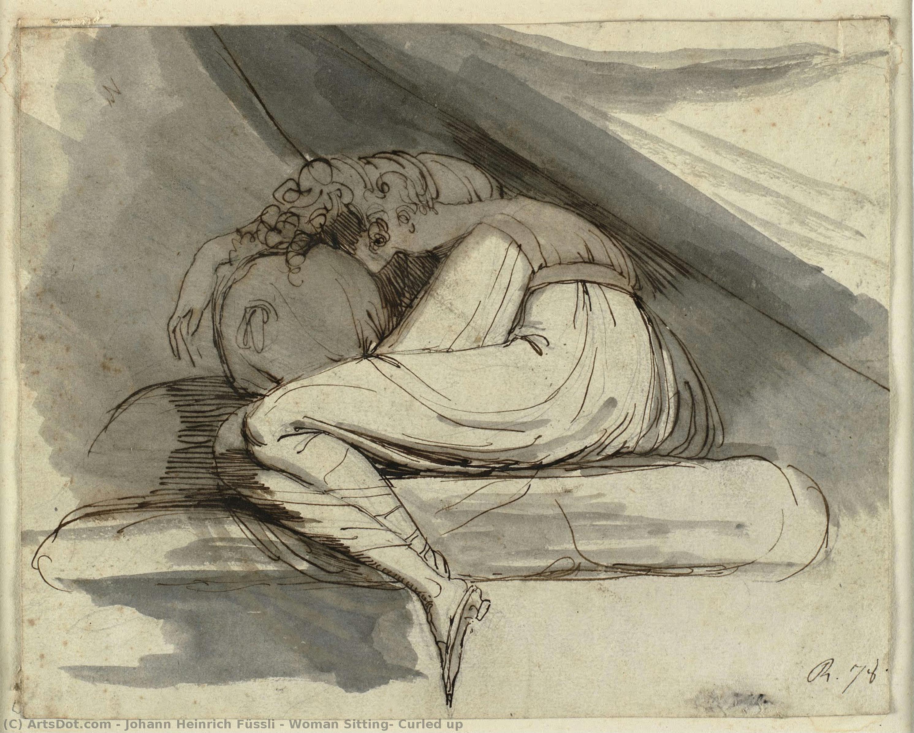 Woman Sitting, Curled Up — Johann Heinrich Füssli
