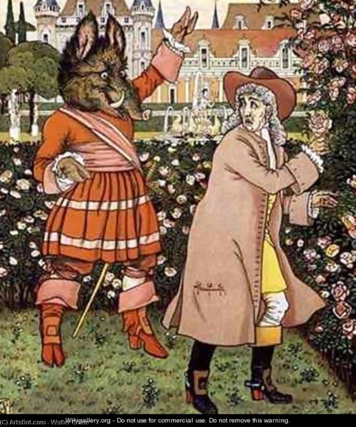 Illustration From Beauty And The Beast — Walter Crane