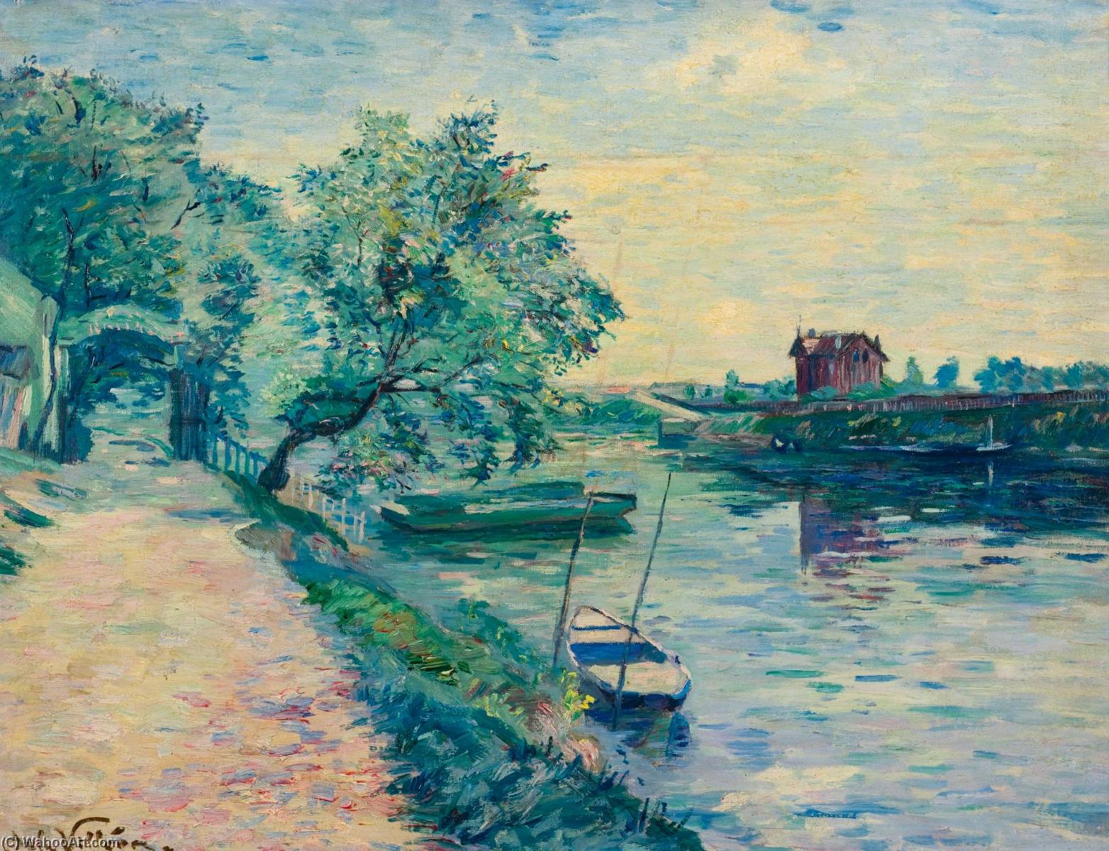 La Guinguette Au Bord De La Seine — Emmanuel De La Villéon