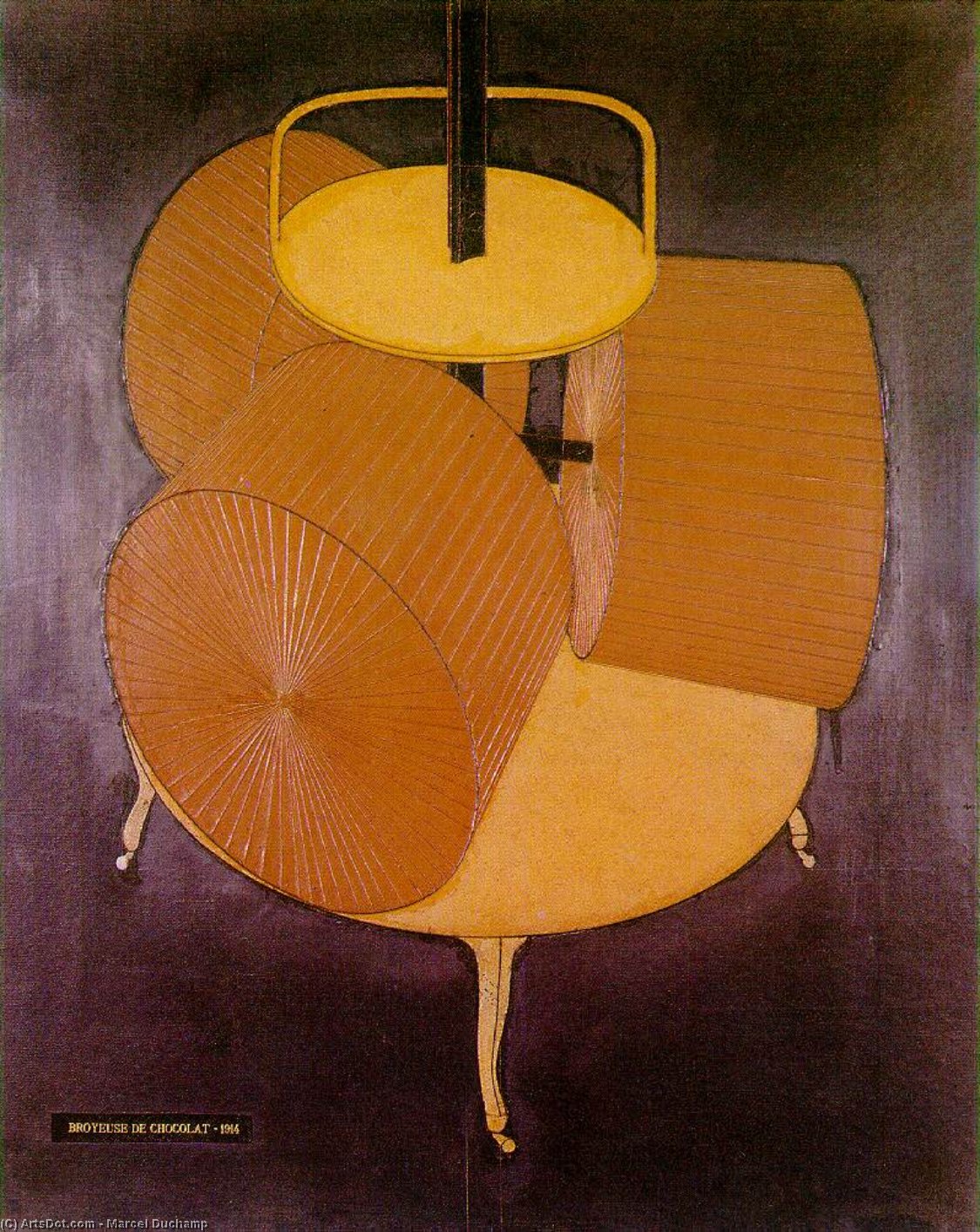 Chocolate Grinder No 2, Oil Paint, Thread And — Marcel Duchamp