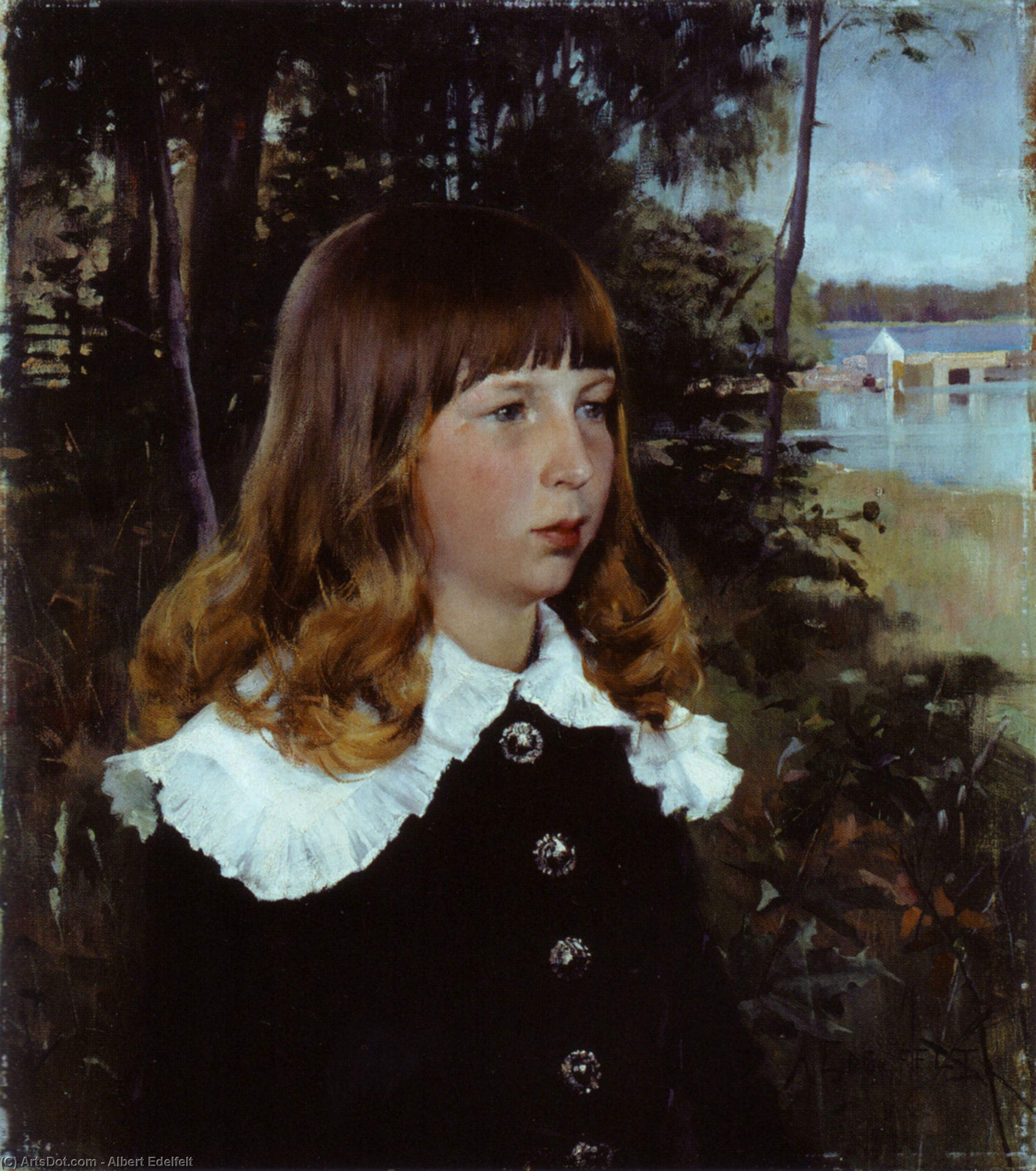 Portrait Of Emelie Von Etter — Albert Edelfelt