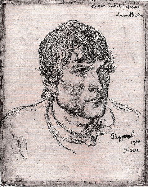 Head Of A Young Man — Albin Egger Lienz