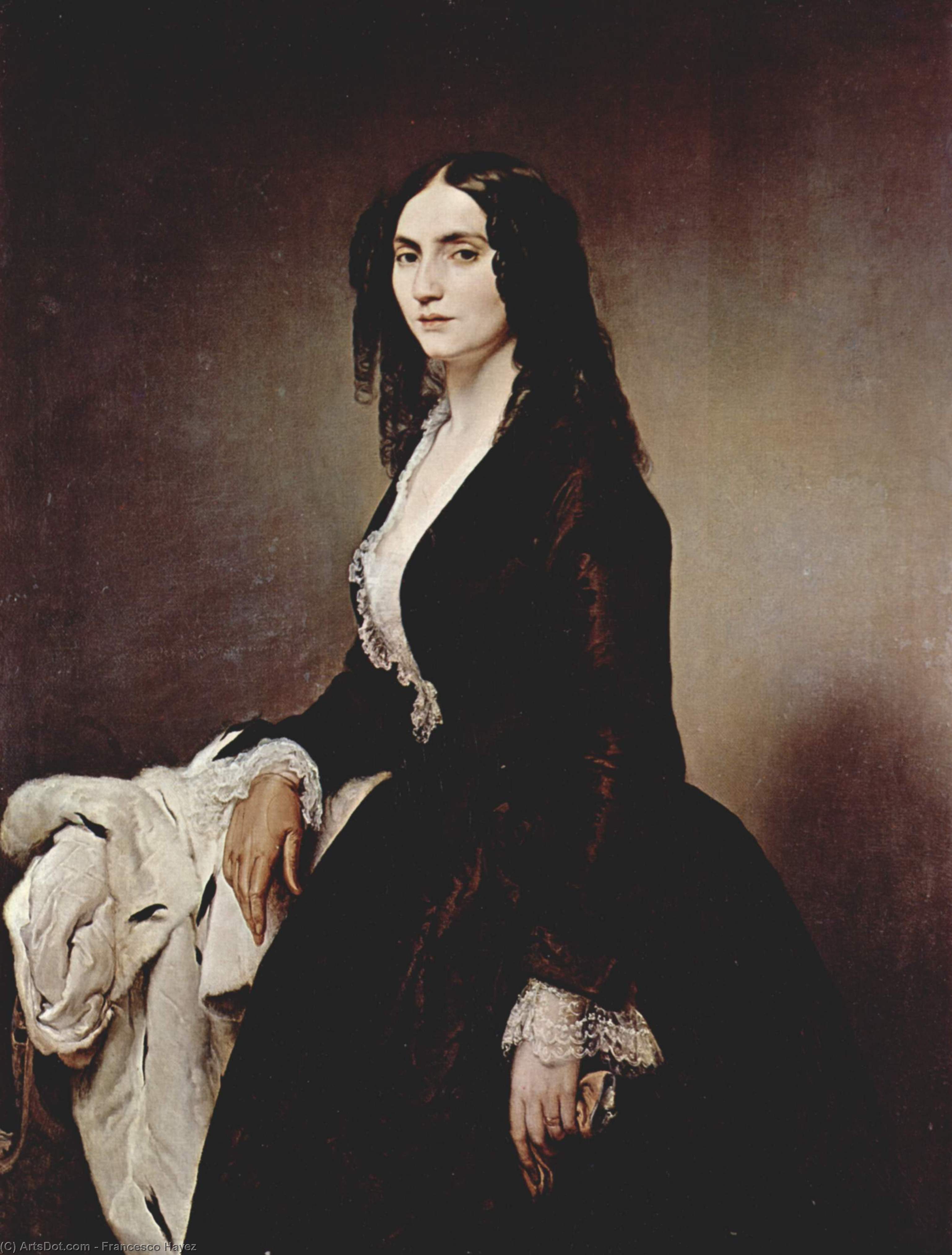 Portrait, Matilde Juva-branca — Francesco Hayez