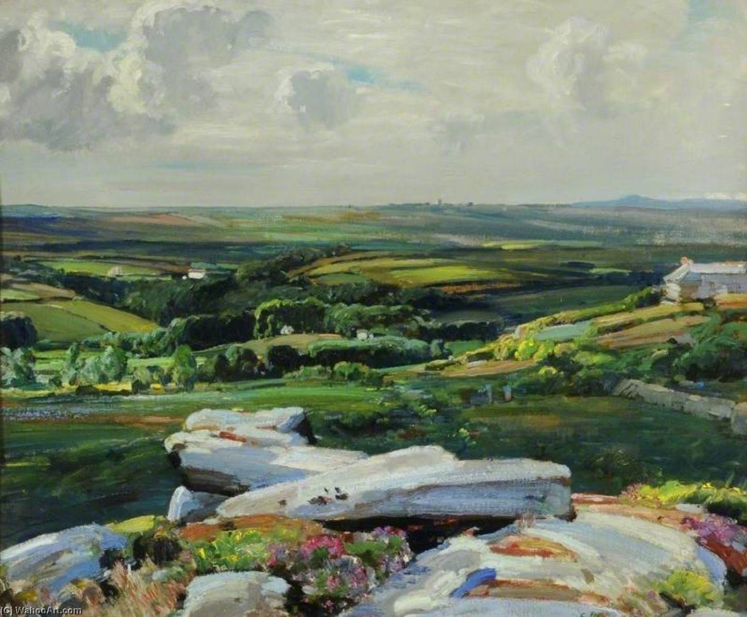 Trewoofe From The Cairn, Cornwall — Samuel John Lamorna Birch