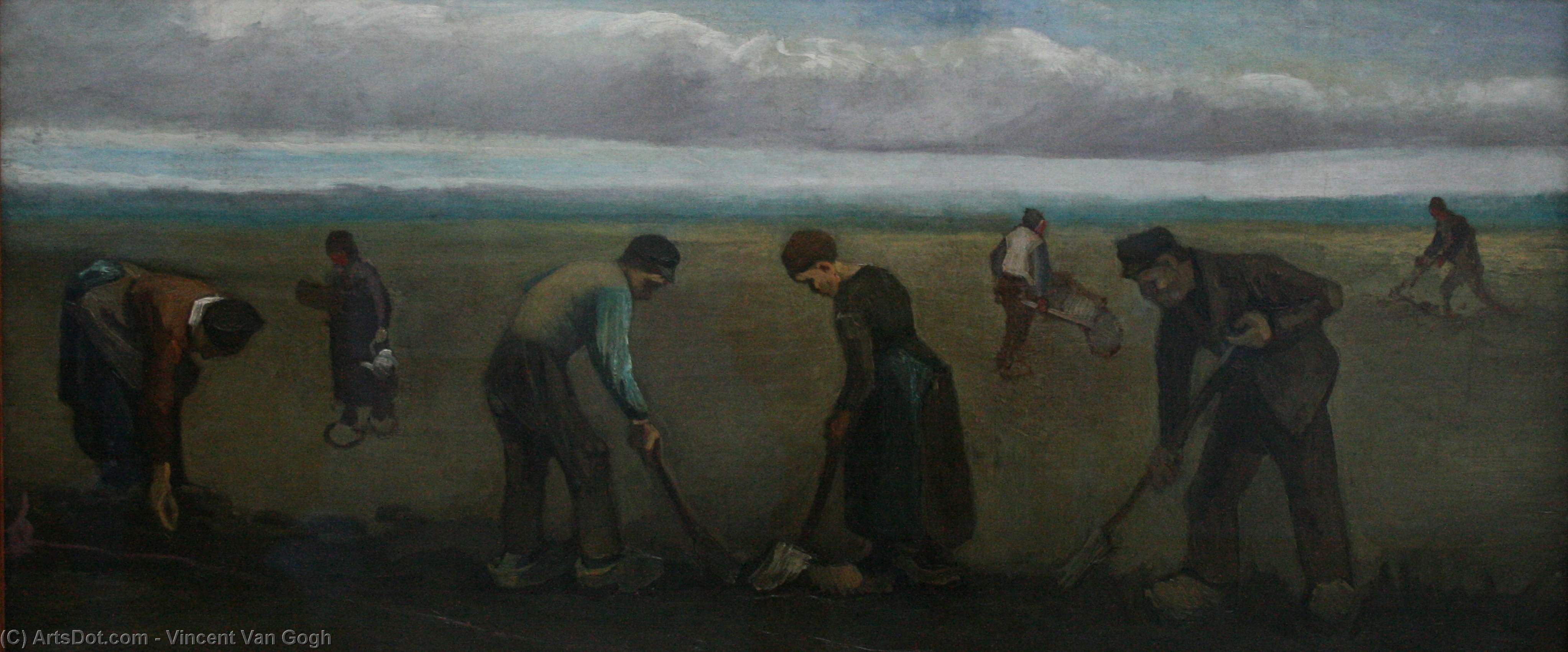 Peasants Planting Potatoes — Vincent Willem Van Gogh